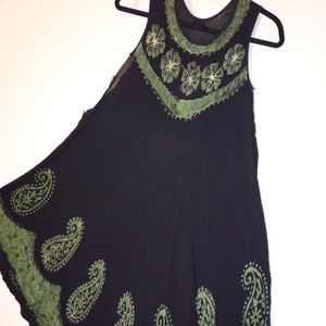 Maxi Dress with hand embroidered detail.